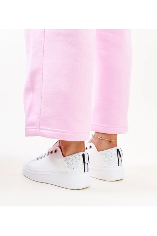 Bielo-strieborné sneakersy s...