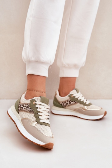 tenisky Dámske a písomne s platformou zelená farba Davinara 2