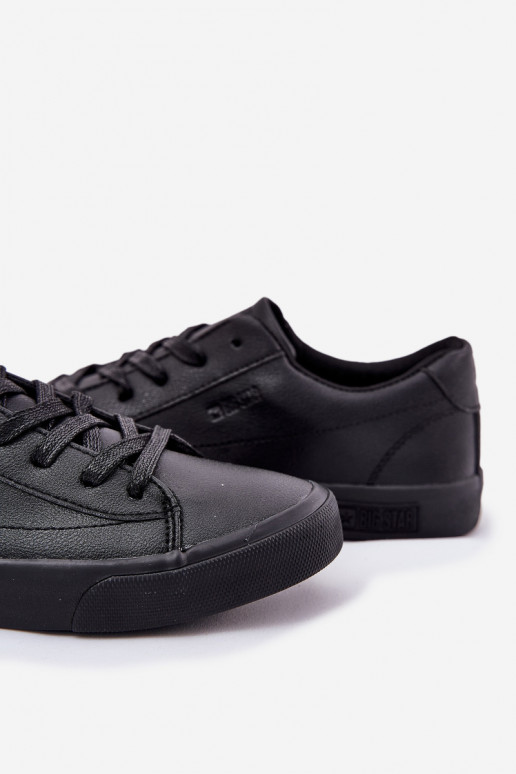 pánske Klasický model ploché tenisky z eko kože Big Star NN174252 čierna