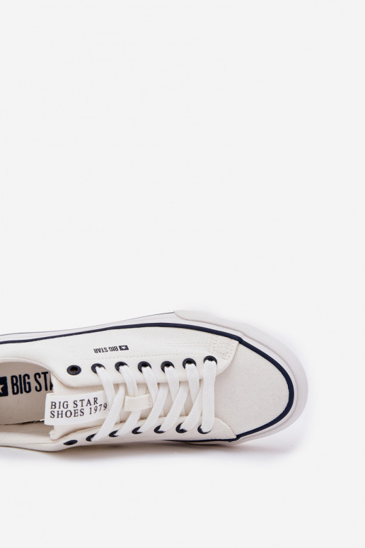 Nízke pánske voľnočasové topánky Big Star NN174017 biele
