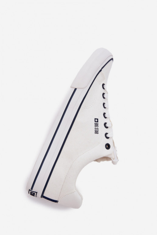 Nízke pánske voľnočasové topánky Big Star NN174017 biele