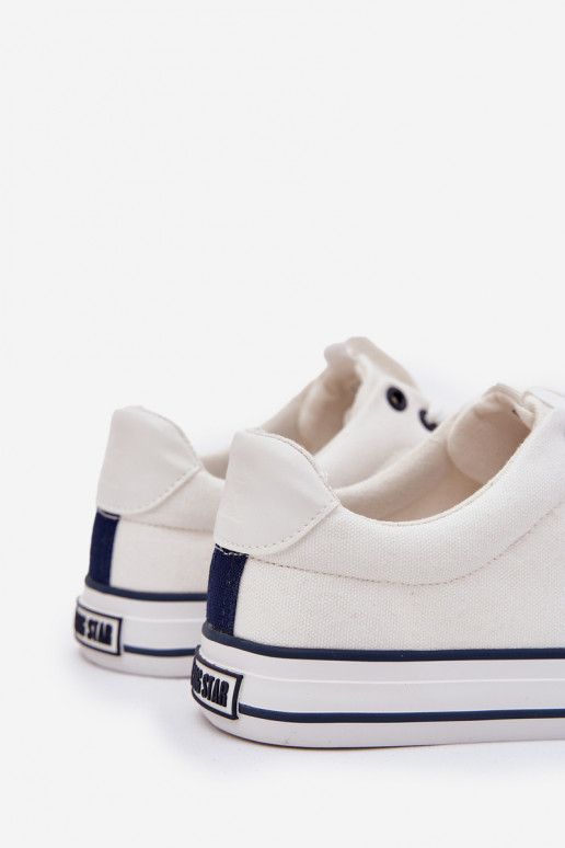 Nízke pánske voľnočasové topánky Big Star NN174017 biele