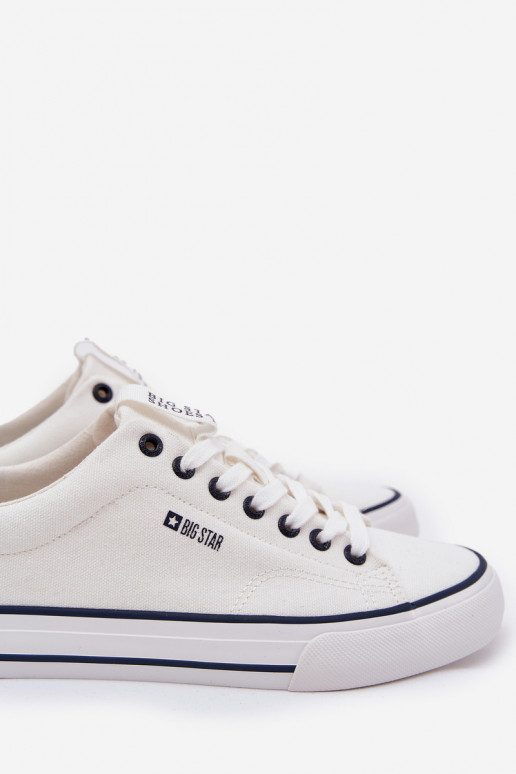 Nízke pánske voľnočasové topánky Big Star NN174017 biele