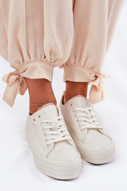 Bežná obuv s platformou z eko kože Big Star RR274A297 slonovina Bežná obuv s platformou z eko kože Big Star RR274A297 slonovina