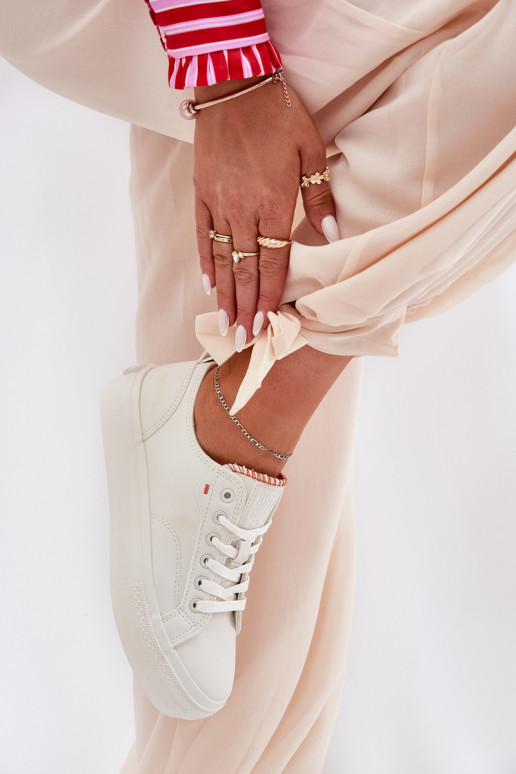 Bežná obuv s platformou z eko kože Big Star RR274A297 slonovina Bežná obuv s platformou z eko kože Big Star RR274A297 slonovina