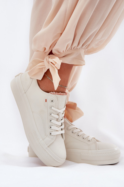 Bežná obuv s platformou z eko kože Big Star RR274A297 slonovina Bežná obuv s platformou z eko kože Big Star RR274A297 slonovina