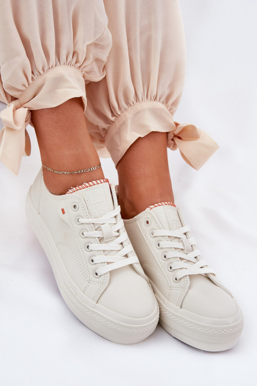 Bežná obuv s platformou z eko kože Big Star RR274A297 slonovina Bežná obuv s platformou z eko kože Big Star RR274A297 slonovina