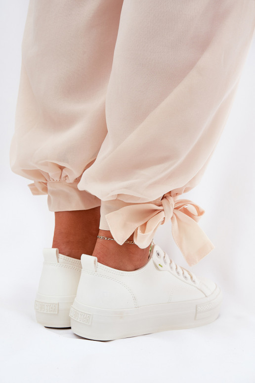 Bežná obuv s platformou z eko kože Big Star RR274A295 biela farba Bežná obuv s platformou z eko kože Big Star RR274A295 biela farba