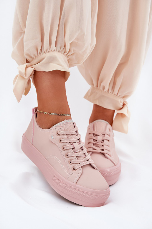 Bežná obuv s platformou z eko kože Big Star RR274A294 Ružová Bežná obuv s platformou z eko kože Big Star RR274A294 Ružová