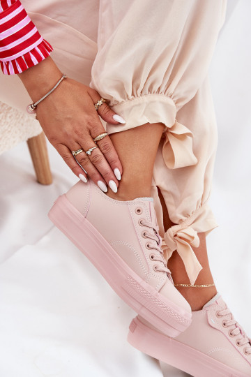 Bežná obuv s platformou z eko kože Big Star RR274A294 Ružová