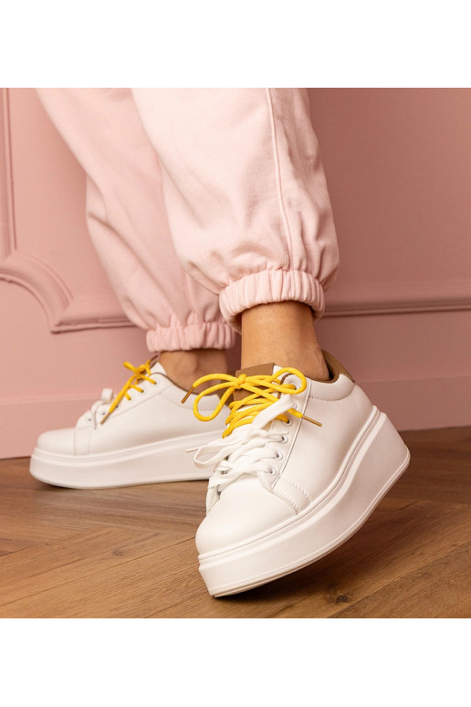 Bielo-hnedé športové sneakersy na...