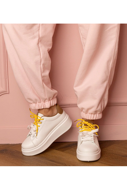 Bielo-hnedé športové sneakersy na...