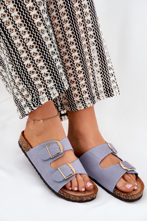 Dámske papuče s platformou Ze zlatej farbymi s prackamimi Modrá Lisavionea Dámske papuče s platformou Ze zlatej farbymi s prackamimi Modrá Lisavionea