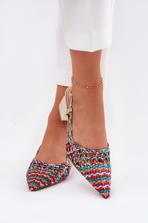 sandále s podpätkami S vrkočom I Szpiczastymi Noskami Rôzne farby Resterri