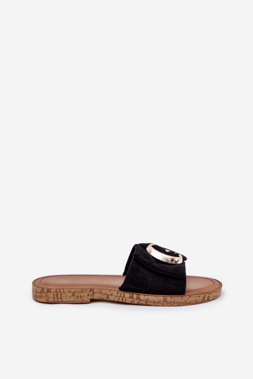 rovná sa Dámske papuče S Ornatem Detalem čierna Nellodra