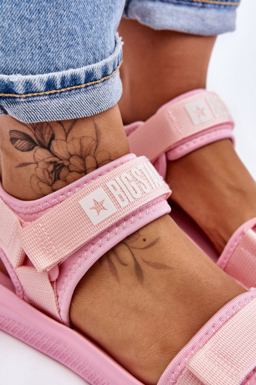 Dámske Športový štýl sandále Big Star LL274729 Ružová