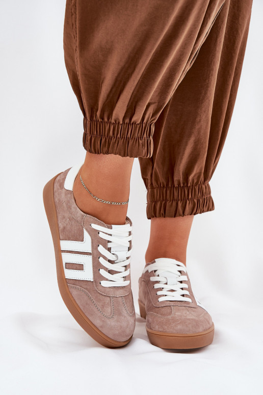 Tenisky model obuvi tenisky zo semišu Vinceza 79517 béžová Tenisky model obuvi tenisky zo semišu Vinceza 79517 béžová