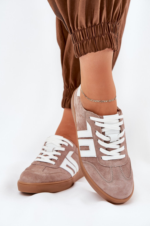 Tenisky model obuvi tenisky zo semišu Vinceza 79517 béžová Tenisky model obuvi tenisky zo semišu Vinceza 79517 béžová