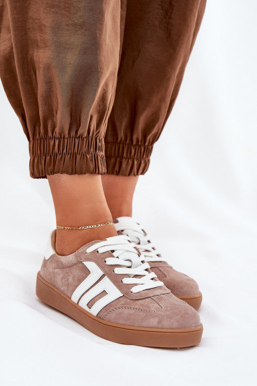 Tenisky model obuvi tenisky zo semišu Vinceza 79517 béžová Tenisky model obuvi tenisky zo semišu Vinceza 79517 béžová