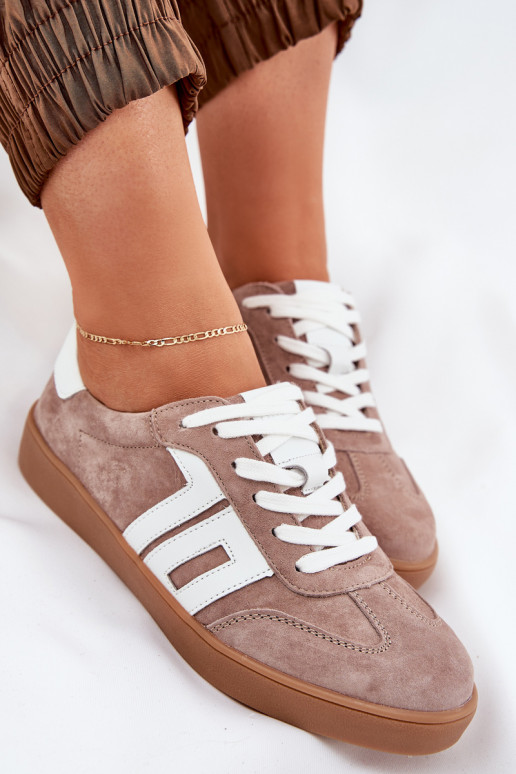 Tenisky model obuvi tenisky zo semišu Vinceza 79517 béžová Tenisky model obuvi tenisky zo semišu Vinceza 79517 béžová