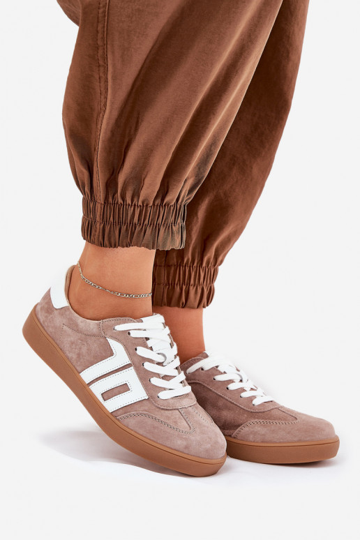 Tenisky model obuvi tenisky zo semišu Vinceza 79517 béžová Tenisky model obuvi tenisky zo semišu Vinceza 79517 béžová