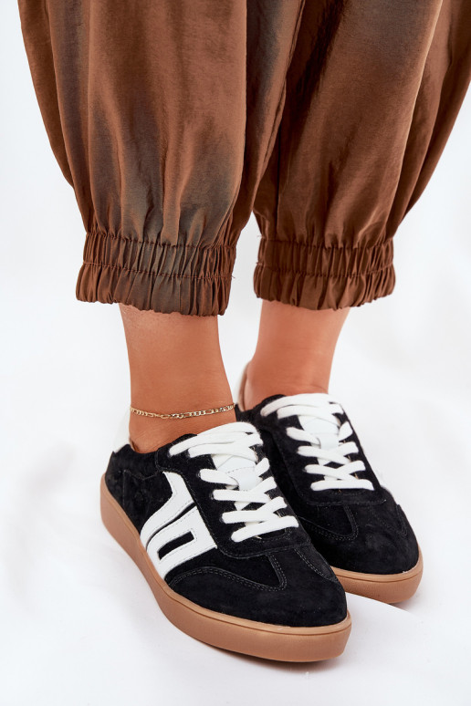 Tenisky model obuvi tenisky zo semišu Vinceza 79517 čierna Tenisky model obuvi tenisky zo semišu Vinceza 79517 čierna