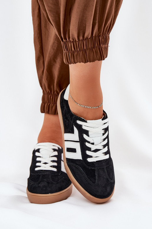 Tenisky model obuvi tenisky zo semišu Vinceza 79517 čierna Tenisky model obuvi tenisky zo semišu Vinceza 79517 čierna