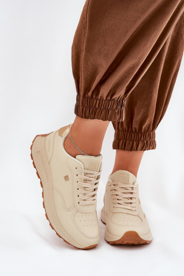 Jednoduché tenisky Dámske Big Star RR274630 HI-POLY SYSTEM béžová