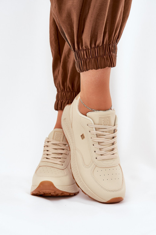 Jednoduché tenisky Dámske Big Star RR274630 HI-POLY SYSTEM béžová