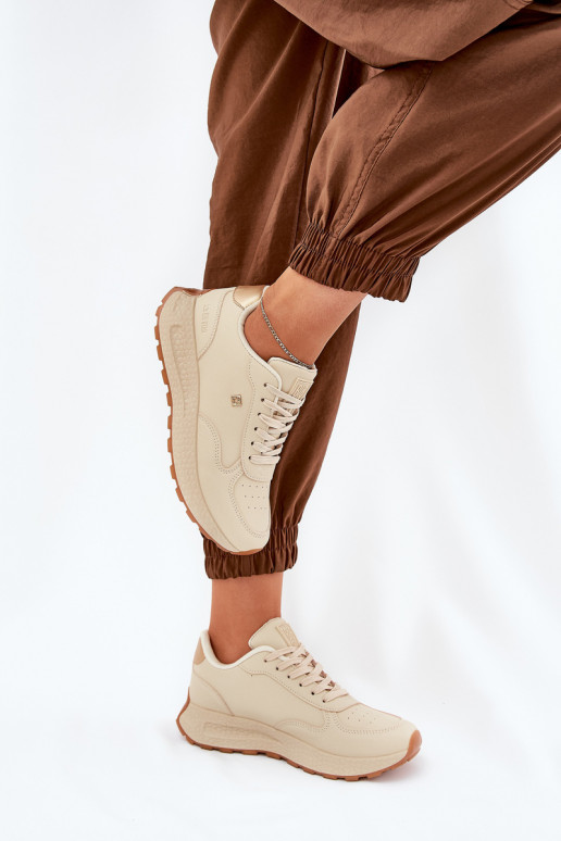 Jednoduché tenisky Dámske Big Star RR274630 HI-POLY SYSTEM béžová