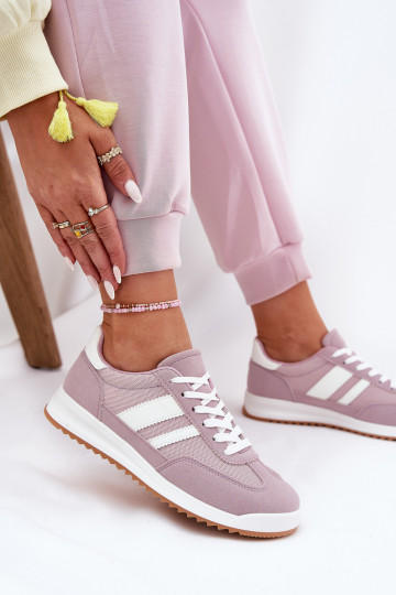 Tenisky model obuvi Dámske Z z eko semišuu Fialová Márinils