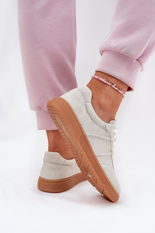 zo semišu Nízka Tenisky model obuvi Dámske sivá Paliana