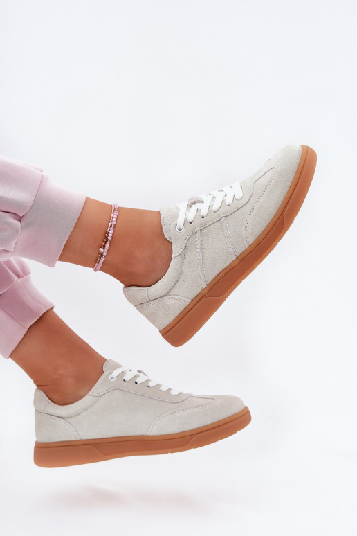 zo semišu Nízka Tenisky model obuvi Dámske sivá Paliana