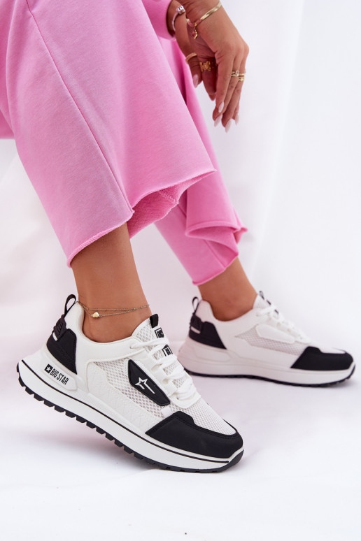 tenisky Dámske s platformou Big Star RR274A223 HI-POLY SYSTEM biely-čierna tenisky Dámske s platformou Big Star RR274A223 HI-POLY SYSTEM biely-čierna