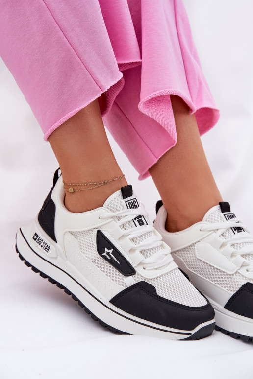 tenisky Dámske s platformou Big Star RR274A223 HI-POLY SYSTEM biely-čierna tenisky Dámske s platformou Big Star RR274A223 HI-POLY SYSTEM biely-čierna