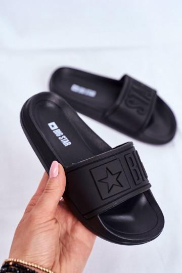 Detské čierne šľapky Big Star DD374157