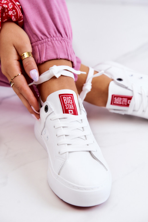 Kožené Tenisky Big Star JJ274212 biely-červená