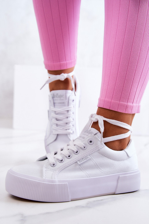 Tenisky s platformou Lee Cooper LCIN-22-31-0884L biela farba Tenisky s platformou Lee Cooper LCIN-22-31-0884L biela farba