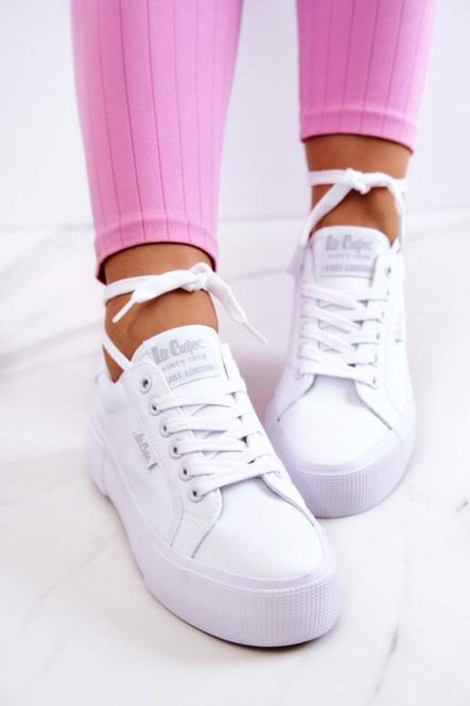 Tenisky s platformou Lee Cooper LCIN-22-31-0884L biela farba Tenisky s platformou Lee Cooper LCIN-22-31-0884L biela farba