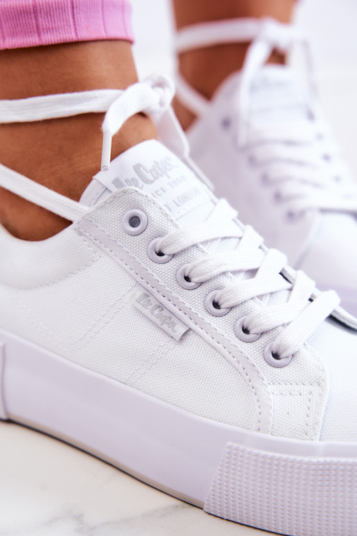 Tenisky s platformou Lee Cooper LCIN-22-31-0884L biela farba Tenisky s platformou Lee Cooper LCIN-22-31-0884L biela farba