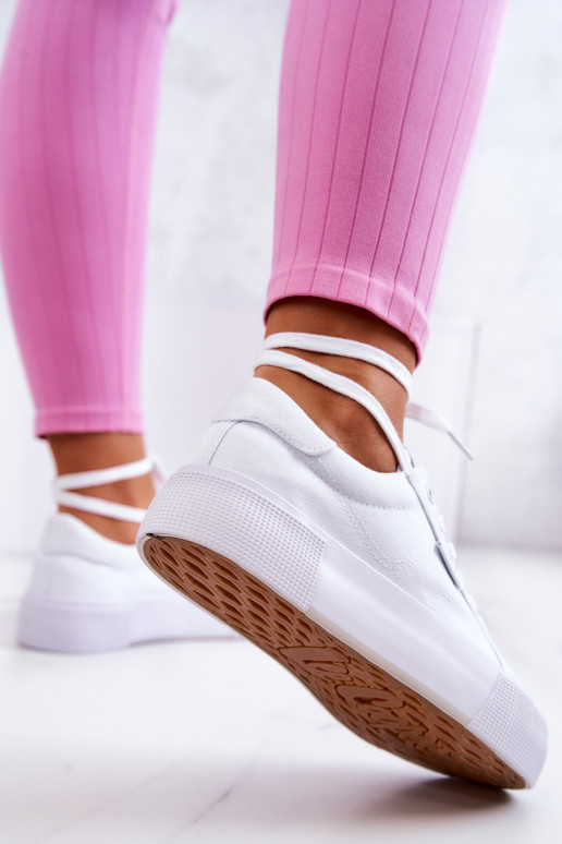 Tenisky s platformou Lee Cooper LCIN-22-31-0884L biela farba Tenisky s platformou Lee Cooper LCIN-22-31-0884L biela farba