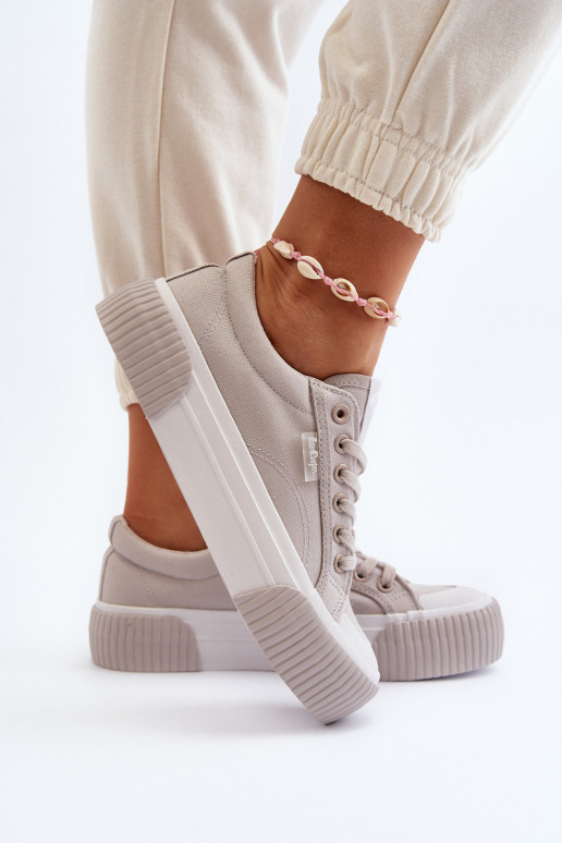 Bežná obuv Zapnuté hrubej podrážke Lee Cooper LCIN-24-31-2178 sivá