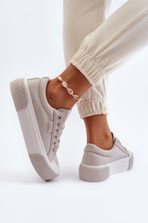 Bežná obuv Zapnuté hrubej podrážke Lee Cooper LCIN-24-31-2178 sivá