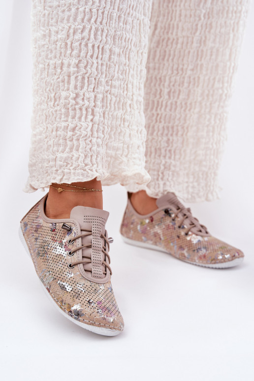 topánky Dámske Vyrobené z prírodnej kože Vzorované Artiker 56C2689 béžová topánky Dámske Vyrobené z prírodnej kože Vzorované Artiker 56C2689 béžová