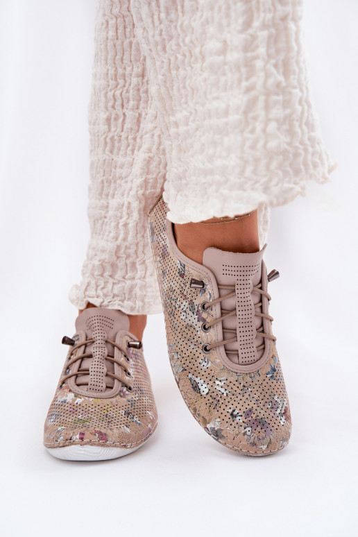 topánky Dámske Vyrobené z prírodnej kože Vzorované Artiker 56C2689 béžová topánky Dámske Vyrobené z prírodnej kože Vzorované Artiker 56C2689 béžová