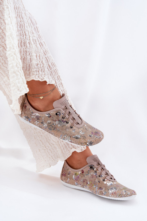 topánky Dámske Vyrobené z prírodnej kože Vzorované Artiker 56C2689 béžová topánky Dámske Vyrobené z prírodnej kože Vzorované Artiker 56C2689 béžová