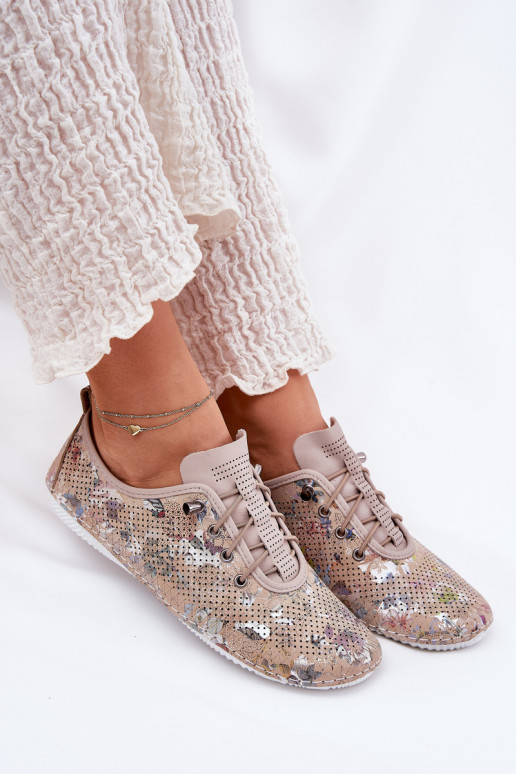 topánky Dámske Vyrobené z prírodnej kože Vzorované Artiker 56C2689 béžová topánky Dámske Vyrobené z prírodnej kože Vzorované Artiker 56C2689 béžová