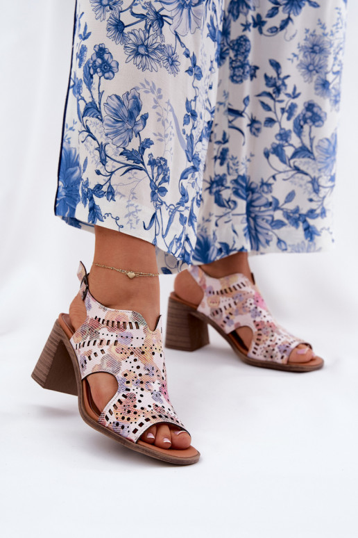 s prvkami prelamovania Dámske sandále na vysokom opätku Rôzne farby Tosine