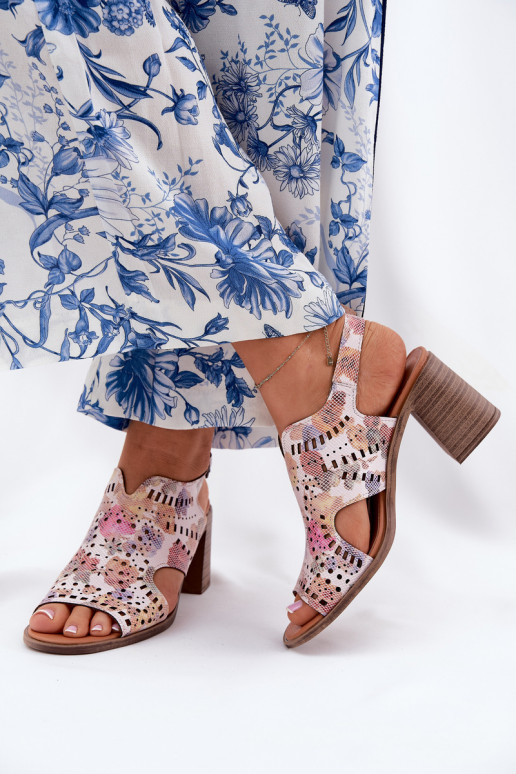 s prvkami prelamovania Dámske sandále na vysokom opätku Rôzne farby Tosine