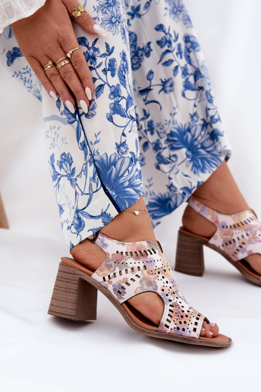 s prvkami prelamovania Dámske sandále na vysokom opätku Rôzne farby Tosine